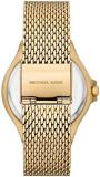 Michael Kors Watch for Women Lennox, Three Hand Movement, 37 mm Gold Stainless Steel Case with a Stainless Steel Strap, MK7335
