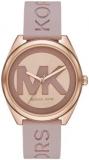 Michael Kors Women's Janelle Three-Hand Rose Gold-Tone Stainless Steel Watch MK7...