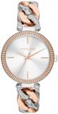Michael Kors MK4634 Catelyn Silver 3 Hand Glitz Dial Two Tone Rose Gold/Silver Stainless Steel Women's Watch, Two Tone