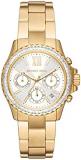 Michael Kors Everest Chronograph Stainless Steel Watch Case Size 36mm with Stainless Steel Bracelet
