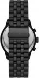 Michael Kors MK8965 Black Dial Black Stainless Steel Bracelet Men's Chronograph 44mm Watch, Black