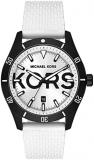 Michael Kors Outlet Dylan - Analogue Quartz Watch with White Silicone for Men MK8903