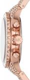 Michael Kors Watch for Women Everest, Chronograph Movement, 36 mm Rose Gold Stainless Steel Case with a Stainless Steel Strap, MK7235