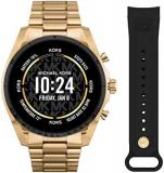 Michael Kors Women's GEN 6 Bradshaw Smart Watch with Stainless Steel Strap, Gold, 22 (Model: MKT5138V)