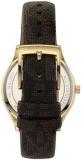 Michael Kors MK2862 Gold Tone Logo Dial Brown Leather Strap Women's Watch