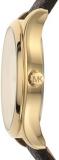Michael Kors MK2862 Gold Tone Logo Dial Brown Leather Strap Women's Watch