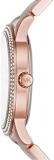 Michael Kors Watch for Women Tibby, Multifunction Movement, 40 mm Rose Gold Stainless Steel Case with a Mixed Strap, MK6928
