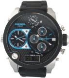 Diesel Men's DZ7278 Black Silicone Quartz Watch with Black Dial