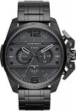 Diesel Ironside Men's Quartz Watch with Black Dial Analogue Display and Black St...