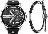 Diesel Men's Analog Quartz Watch with Leather Strap DZ7313 Men's Bracelet with S...