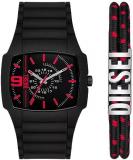 Diesel Men's Analog Quartz Watch with Silicone Strap DZ2191SET