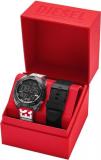 Diesel Watch for Men Croco Digi, LCD Movement, 33MM Black Stainless Steel case with a Stainless Steel Strap, DZ2156