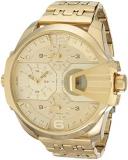 Diesel DZ7447 Gold Tone Stainless Steel Gold Chronograph Dial Uber Chief Three H...