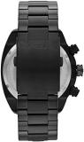Diesel Watch for Men Ms9, Automatic Movement, 44mm Black Stainless Steel case with a Leather Strap, DZ1967