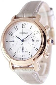 Seiko Women Chronograph Quartz Watch with Leather Strap SRW872P1_1
