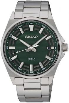 Seiko Men Analog Quartz Watch with Stainless Steel Strap SUR503P1