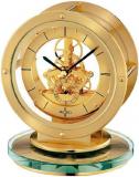 Seiko Mantel clock with Quartz/Skeleton Movement Gold Finish QHG038G