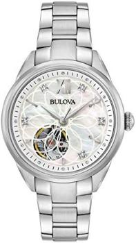 Bulova Women's Analogue Mechanical Watch with Stainless Steel Strap 96P181