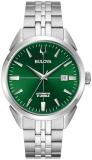 Bulova Sutton Automatic Men's Watch, Green 96B424, Steel Case and Bracelet