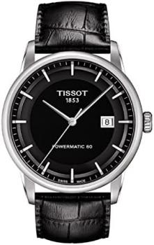 Tissot T0864071605100 Luxury Men's Analog Leather Wristwatch, Black