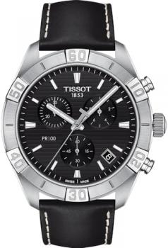 Tissot Men Chronograph Swiss Quartz Watch with Leather Strap T1016171605100