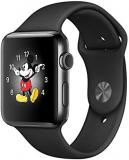 Apple Watch Series 2 42mm - Space Grey Stainless Steel Case with Black Sport Band (Renewed)