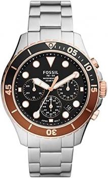 Fossil Men Chronograph Quartz Watch with Stainless Steel Strap FS5768
