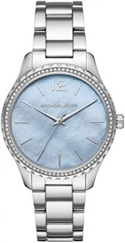 Michael Kors Layton Watch for Women, Quartz movement with Stainless steel or Leather strap