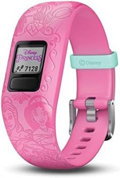 Garmin vivofit jr. 2, Kids Fitness/Activity Tracker, 1-year Battery Life, Adjustable Band, Disney Princess, Pink