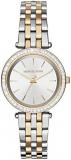 Michael Kors Women's Two Tone Steel Bracelet Steel Case Quartz Silver-Tone Dial Analog Watch MK3405