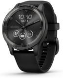 Garmin vívomove Trend, Stylish Hybrid Smartwatch with Health and Fitness functions, Dynamic Watch Hands, Touchscreen Display and up to 5 days battery life, Black (Renewed)