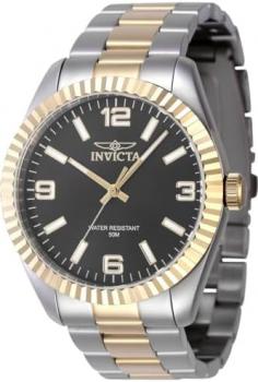 Invicta Specialty 47453 Men's Watch - Waterproof - Analogue - Quartz Movement - Stainless Steel with Black dial - 43mm