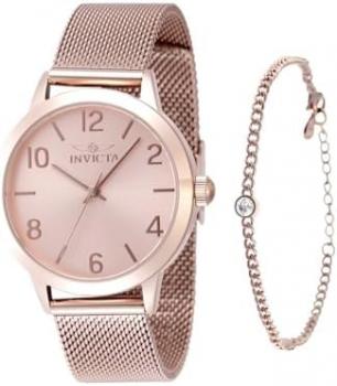 Invicta Wildflower 48331 Women's Watch - Waterproof - Analogue - Quartz Movement - Stainless Steel with Rose Gold dial - 34mm