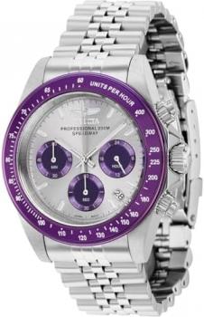 Invicta Speedway 36735 Watch - Waterproof - Analogue - Quartz Movement - Stainless Steel with Silver dial - 39mm
