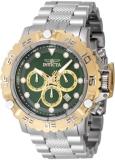 Invicta Subaqua - Poseidon 47183 Men's Watch - Waterproof - Analogue - Quartz Movement - Stainless Steel with Green dial - 55mm