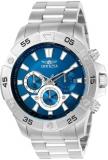 INVICTA Pro Diver Men's Quartz Watch with Chronograph Display and Silver Stainless Steel Bracelet