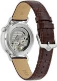 Bulova Men's Watch 96A318 Aerojet Automatic Collection 38 mm Steel Leather Brown, brown, Classic