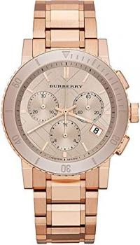 Swiss Ceramic Rose Gold Date Dial 38mm Unisex Men Women Chronograph Wrist Watch The City BU9703