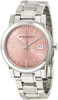 Swiss Rare Silver Pink Date Dial 34mm Women Stainless Steel Wrist Watch The City BU9124