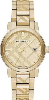 Swiss Engraved Gold Check Date Dial 38mm Unisex Men Women Wrist Watch The City BU9038