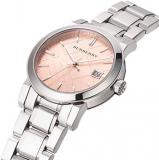 Swiss Rare Silver Pink Date Dial 34mm Women Stainless Steel Wrist Watch The City BU9124
