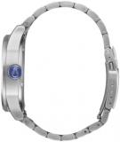 Nixon Sentry SS Stainless Steel Day/Date 42mm WR 100 Meters Mens Watch A356, Silver / Cobalt, One Size, Sentry SS