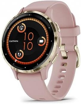 Garmin Venu 3S 3,05 cm (1.2") AMOLED Numérique 390 x 390 pixels Écran tactile Or, Rose Wifi GPS (satellite) (Renewed)