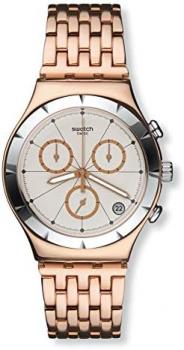 Swatch YCG408G 40 mm Gold Steel Bracelet & Case Men's & Women's Watch