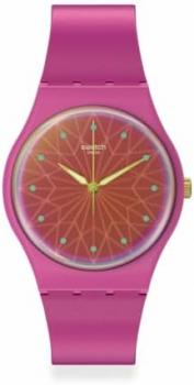 Swatch FANTASTIC FUCHSIA SO28P110 - Rose Watch, Pink, Pink, lemon tree, strip