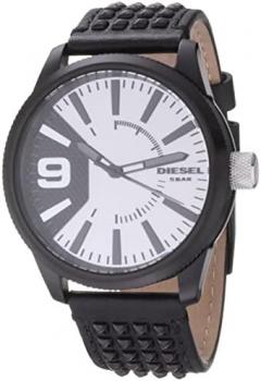 Diesel Rasp 3 Hand Leather Watch - DZ1963, Black, One Size, Rasp 3 Hand Leather Watch - DZ1963