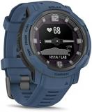 Garmin Instinct Crossover Solar, Hybrid Smartwatch, 45 mm, Solar Charging, Rugged Design and Super-Luminova Hands, 70 Days Autonomy, +30 Sports, GPS, Cardio, SpO2, Activity Tracker (Tidal Blue)