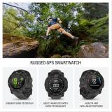 Garmin Instinct 3 GPS 50mm Smartwatch, AMOLED screen, Larger Rugged watch, Built-in Sports Apps and Health Monitoring, LED Flashlight, Shock Resistant, 10ATM, Up to 24 days Battery Life, Black