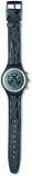 Swatch Silver Star Unisex Watch Plastic Black Leather Black