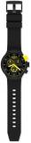 Swatch Quartz Silicone Strap, Black, 20 Casual Watch (Model: SB02B403), yellow, black, Casual